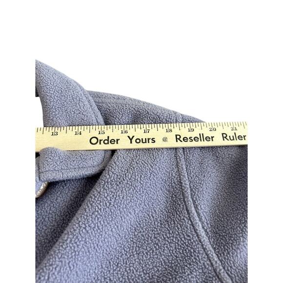 LL BEAN Vintage Women's Button Front Blend Fleece Like Jacket Coat Sz. L Purple - Picture 5 of 9